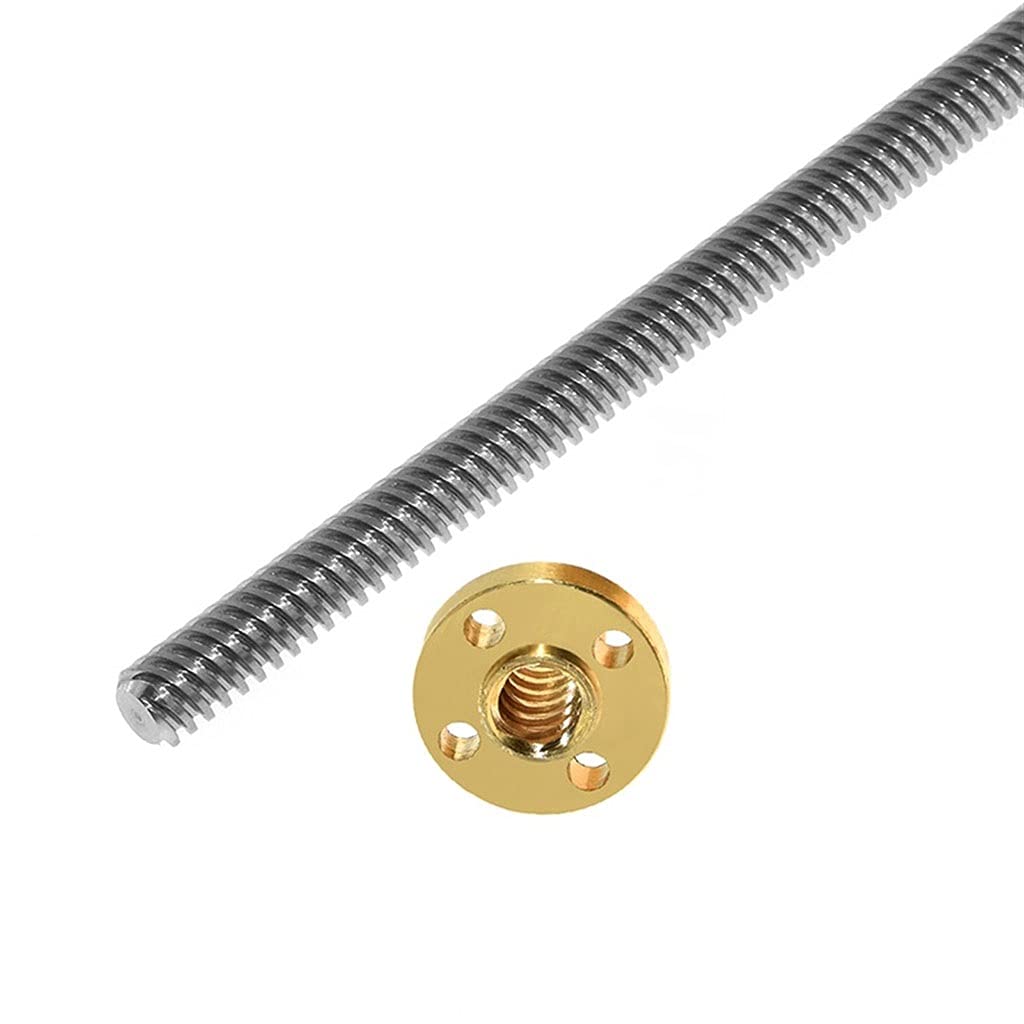 Trapezgewindespindel, Trapezförmige Leitspindel aus Edelstahl(350mm with nut)