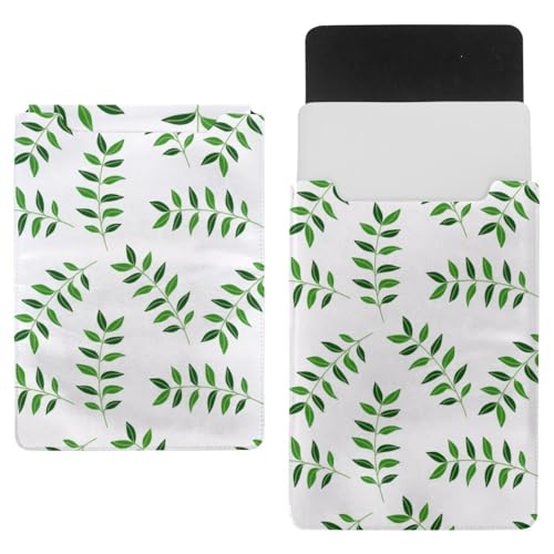 Housse pour ordinateur portable 35,1 x 25,9 cm motif feuilles vertes élégante