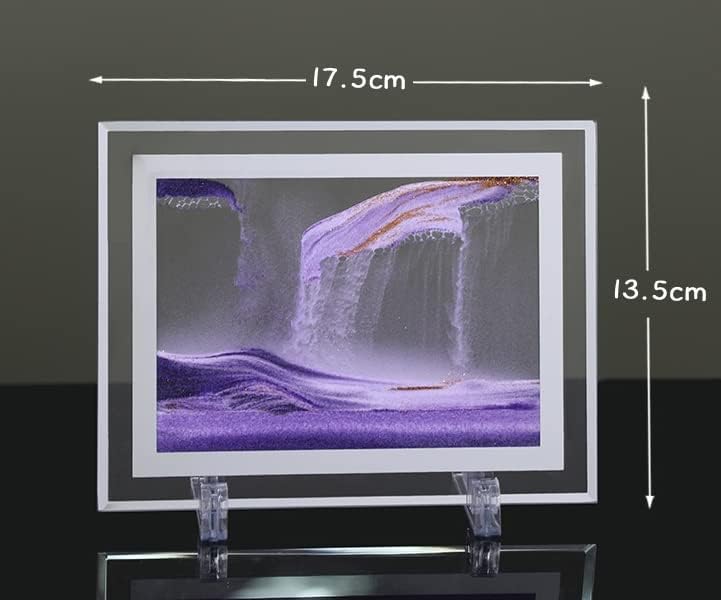 Miniatura 2 de LV CLAN Decoración artística de arena en movimiento, cada tapa crea un nuevo mundo, mano de Dios. (Morado 7 pulgadas)