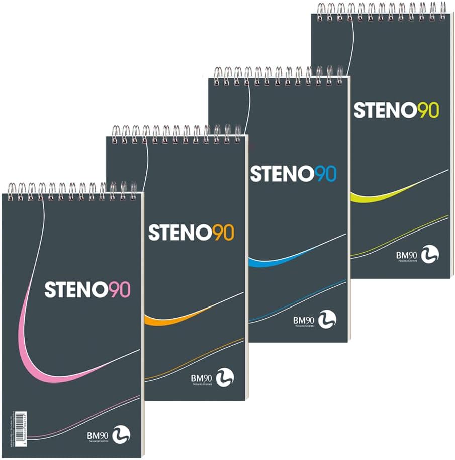 B&M, STENO90 SPIRALATED Block 130x225 mm 90 g 60fg BM, (Steno)