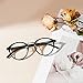 Cyxus Nerd Glasses Round Blue Light Glasses for Women Men Reduce Eye Strain UV Blocking for Computer Screen（8065T01 Black）