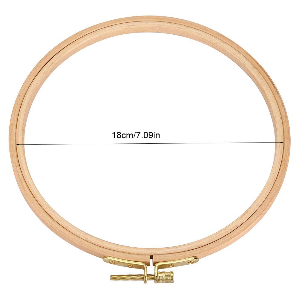 Ramka do haftu krzyżykowego, tamborek bambusowy, drewniana ręcznie robiona ramka do haftu okrągła do haftu krzyżykowego (18CM)