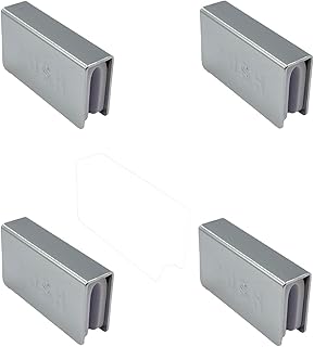 4 Pack Glass Door Clips Magnetic Touch Clamps Magnet Strike Plate for Glass Cabinets Shower Doors(Chrome)