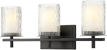 Z-Lite 1949-3V-MB Grayson Vanity, 3-Light 300 Total Watts, Matte Black