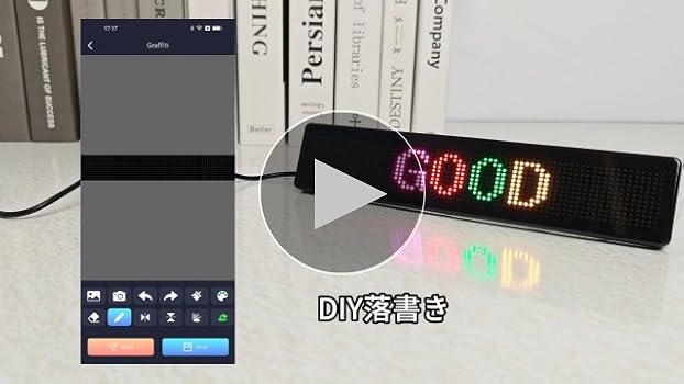 Amazon | LED電光掲示板 7色小型LED看板 流れる文字 スマホ対応 自由