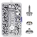 crafts man 150 PCS Canvas Snap Kit Tool,Metal Screws Snaps Marine Grade 3/8" Socket Stainless Steel Boat Canvas Snaps with 2 Pcs Setting Tool for Boat Cover Furniture (150 pcs)