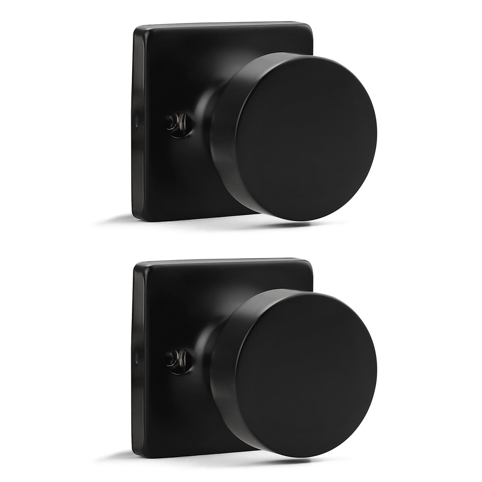 Matte Black Dummy Door Knobs - 2 Pack -1