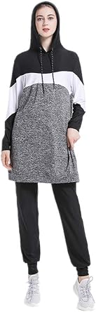2 Piece Outfits Casual Sweatsuits Set Muslims Tracksuits For Women Islamic Tracksuit Hoodies Casual Sports Suit