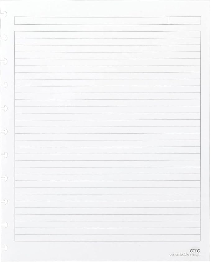 Staples? Arc Notebook Filler Paper Letter Size Slim Lined White 8.5" x