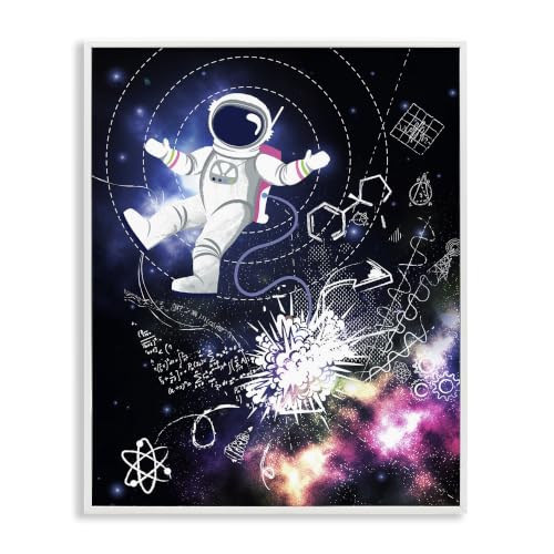 Stupell Industries Galactic Astronaut Vivid Nebula Scientific Patterns, Design by Jennifer Ellory