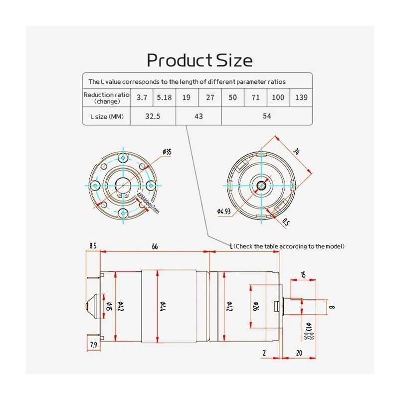 Démarreur électronique à engrenage planétaire 42mm longue durée DC 775 - 2