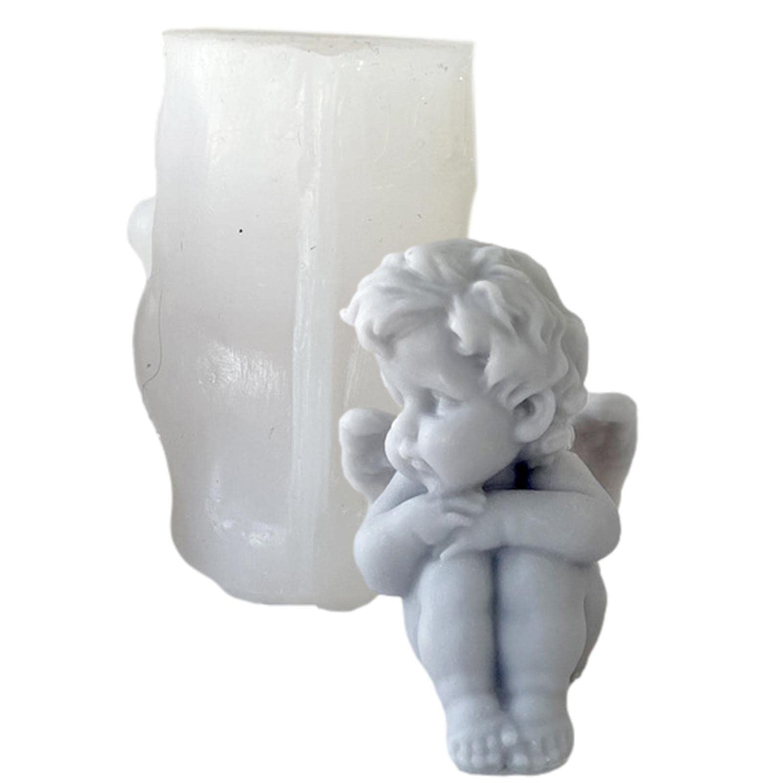 5 Stampi Per Candele A Forma Di Angelo In Silicone - Stampi Per Candele Fai Da Te, Gesso, Decorazioni, Facile Sformo
