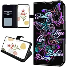 for Schok Volt SV55 SV55216 Phone Case, Schok Volt SV55 RFID Blocking Wallet Case Credit Card Holder Shockproof TPU Case for Schok Volt SV55, Pink Purple Butterfly