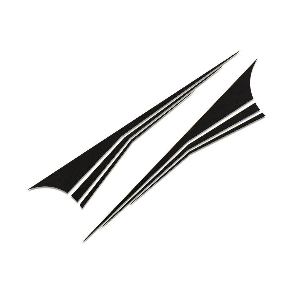 Auto-Seitenaufkleber, Vinyl-PVC-Aufkleber Fahrzeugaufkleber(Matt Black)