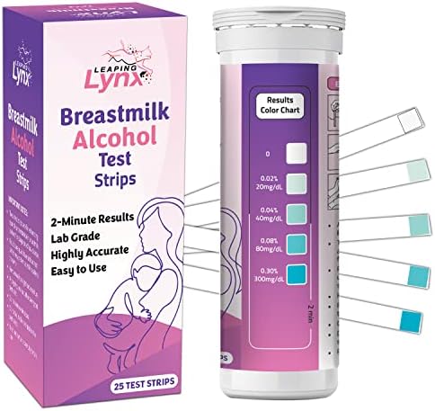 Premium Breastmilk Alcohol 25 Test - Easy at-Home Detection for Nursing, Breastfeeding, & Lactating Mothers, Quick, Sensitive, & Results in Minutes - ISO-Certified Facility