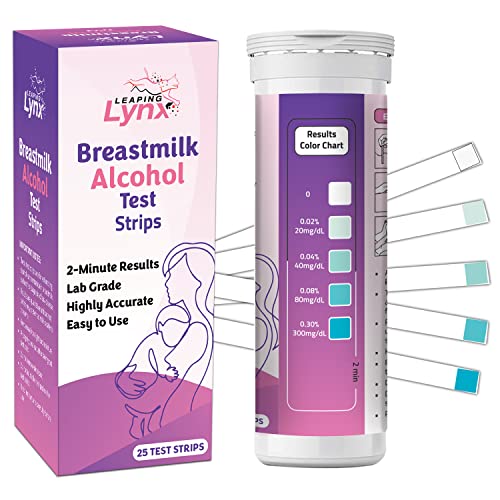 Premium Breastmilk Alcohol 25 Test - Easy At-Home Detection For Nursing, Breastfeeding, & Lactating Mothers, Quick, Sensitive, & Results In Minutes - Iso-Certified Facility #TOP27