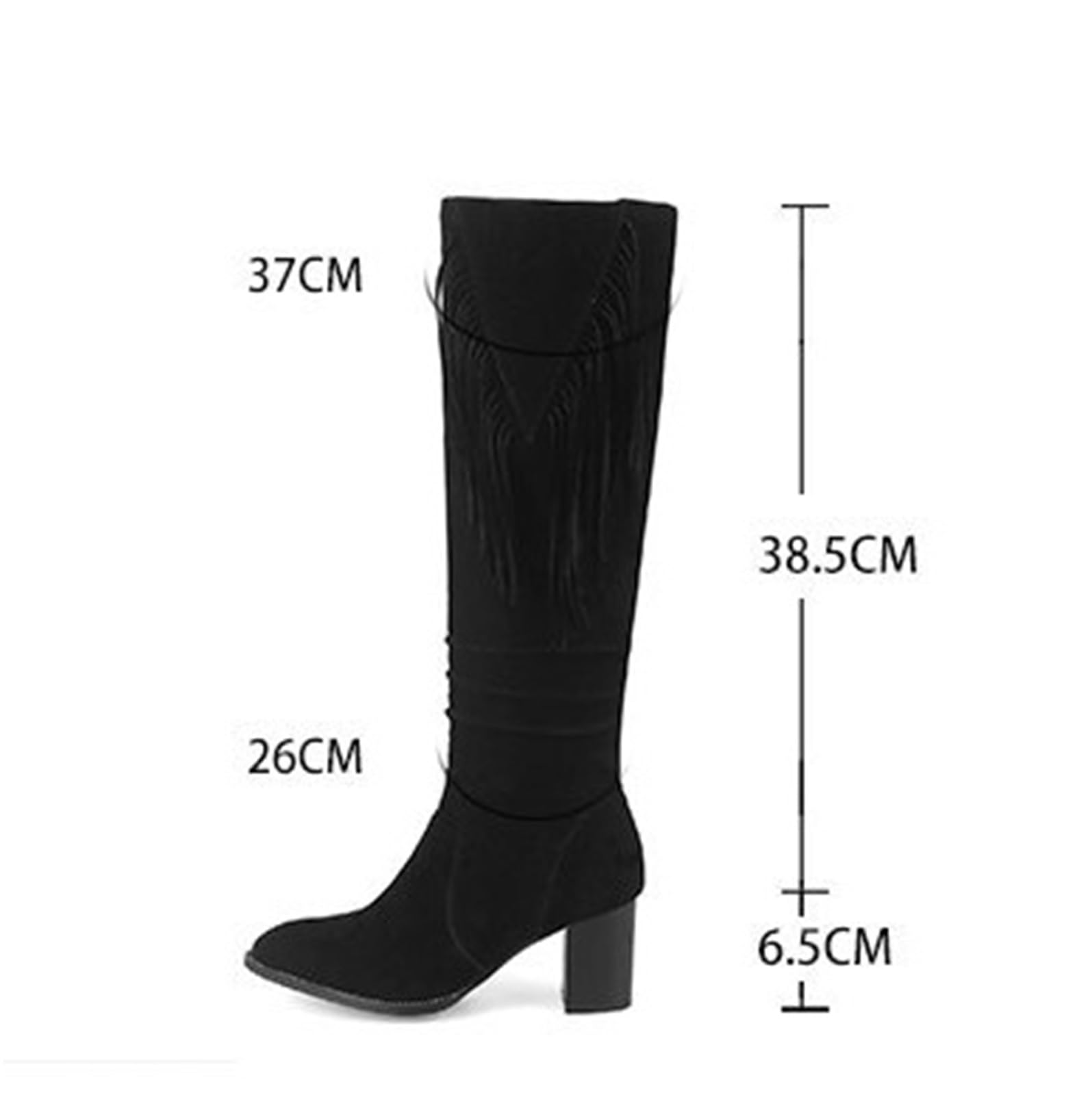 Stivali Texani Donna Scarpe in finta pelle scamosciata verde oliva beige con punta tonda Stivali da cowboy al ginocchio tacco alto donna frange di nappe
