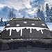 Big Ant Windshield Sun Shade & Snow Cover, Ultra Thick Windshield Sunshade Snow and Ice Cover 100% Waterproof Sun Frost Protector for Cars Trucks Vans & SUVs (Black-Snowflake Design)