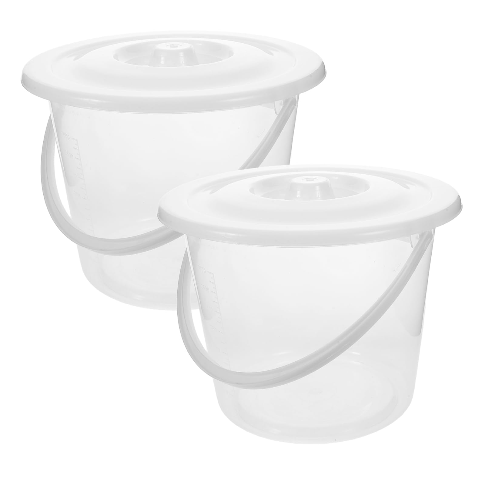 Pot de chambre transparent 2,5l gradué, lot de 2 urinoirs plastiques étanches