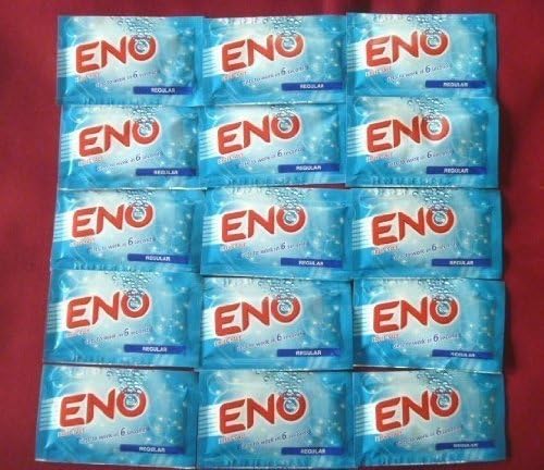 Eno Fruit Salt Regular Flavour 15 Sachets X 5 Grams, Blue, 5 g (Pack of 15)