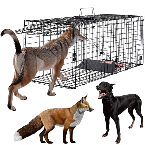Toriexon Humane Large Animal Trap Black 51.2 x 17.7 x 19.7 inch