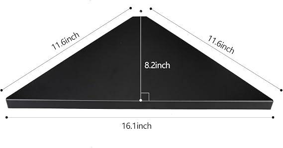evron Corner Mounting Shelf Set of 2 Easy to Install Floating Wall Shelves with Wood Grain Finish, Durable and Waterproof ABS Plastic for Kitchen, Bathroom, Living Room Home Decor