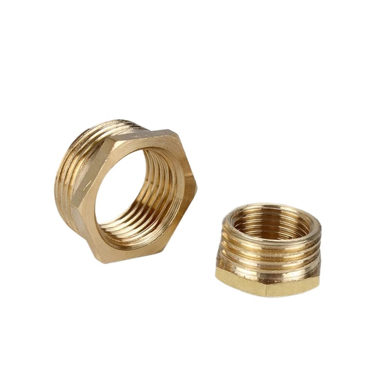 Adaptador de buje hexagonal reductor latón macho-hembra con diseño antigoteo para aceite y agua 5pcs