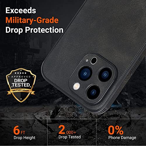 Coque arrière iPhone 12 11 XS : cuir marron anti-dérapant et antichoc ultra-fin - 5