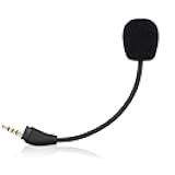 Mic Replacement for HyperX Cloud III/Cloud 3 Wired Wireless Gaming Headset, 3.5mm Detachable Noise Cancelling Microphone Boom for PC, Xbox One, PS4, PS5