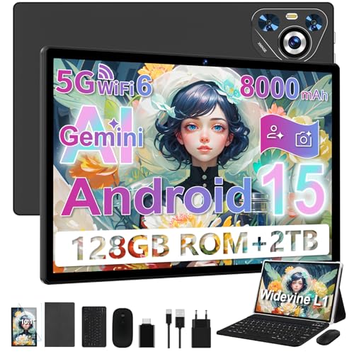 【30 GB di RAM + 128 GB di ROM】⭐-Questo tablet è dotato di 8 GB di RAM fisica e 22 GB di RAM espandibile, per un totale di 30 GB di RAM. Questa combinazione di RAM fisica e memoria espandibile consente un'esecuzione fluida delle applicazioni. L'ampio spazio di archiviazione da 128 GB soddisfa le esigenze quotidiane di installazione delle applicazioni e supporta schede Micro SD fino a 2 TB per una facile archiviazione di foto, video e file.