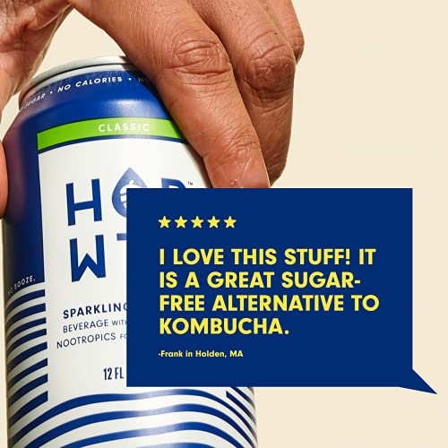 Hop Wtr - Sparkling Hop Water - Classic (12 Pack) - Na Beer, No Calories Or Sugar, Low Carb, With Adaptogens And Nootropics For Added Benefits (12 Oz Cans) #TOP6