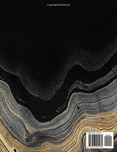 Notebook: Wide Ruled Lined Notebook Journal, Minimalist Black and Gold Swirl, 120 Pages, Large (8.5x11 inches) A4 Size - Image 2