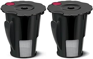 2pcs Coffee Filter Black Reusable Coffee Filter for Keurig 119367 2.0 My K-Cup Updated Model:K200/K300/K400/K500 SERIES,Works with all keurig plus series (2)