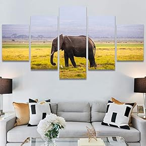 SIGNWIN 5 Panel Canvas Wall Art Modern Art...