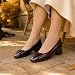 Imagen de MISSCAI Zapatos de Tacón Mujer con Lazo y Tacón Bajo de Bloque