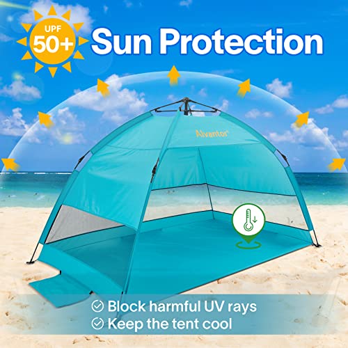 Alvantor Beach Tent Coolhut Plus Beach Umbrella Sun Shelter Cabana Automatic Pop Up Upf 50 Sun Shade Portable Camping Hiking Canopy Easy Set Up Light Weight Windproof Stable 2-3 Person #TOP2