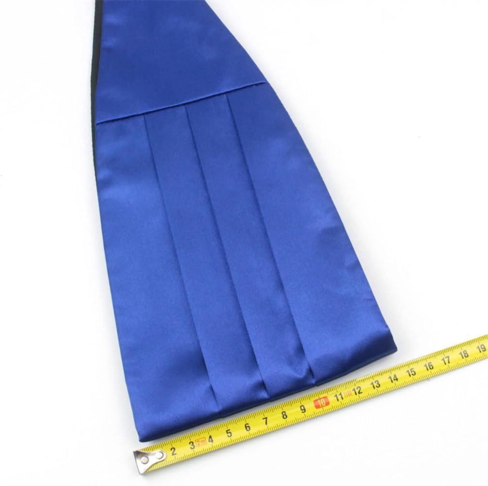 Solid Color Men Elastic Cummerbund Waist Bow Tie Set Pocket Square Formal Luxury Tuxedo Suit Accessories