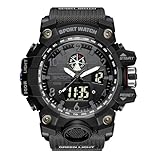 montre multifonction ascot Design sportif militaire : cadran tendance et sportif, style militaire. Grand cadran (fenêtre en verre acrylique, diamètre du boîtier, bracelet de montre de haute qualité, bracelet en résine renforcée plus ergonomique, confortable à porter. ), ceux qui aiment les montres à grand cadran devraient adorer cette montre de sport tendance