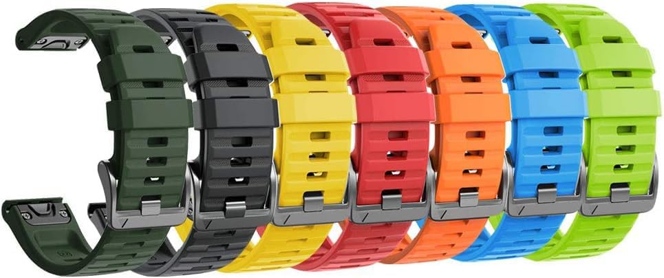 Bracelet Garmin Fenix 7 en silicone pour le sport et la randonnée, 22mm Quickfit