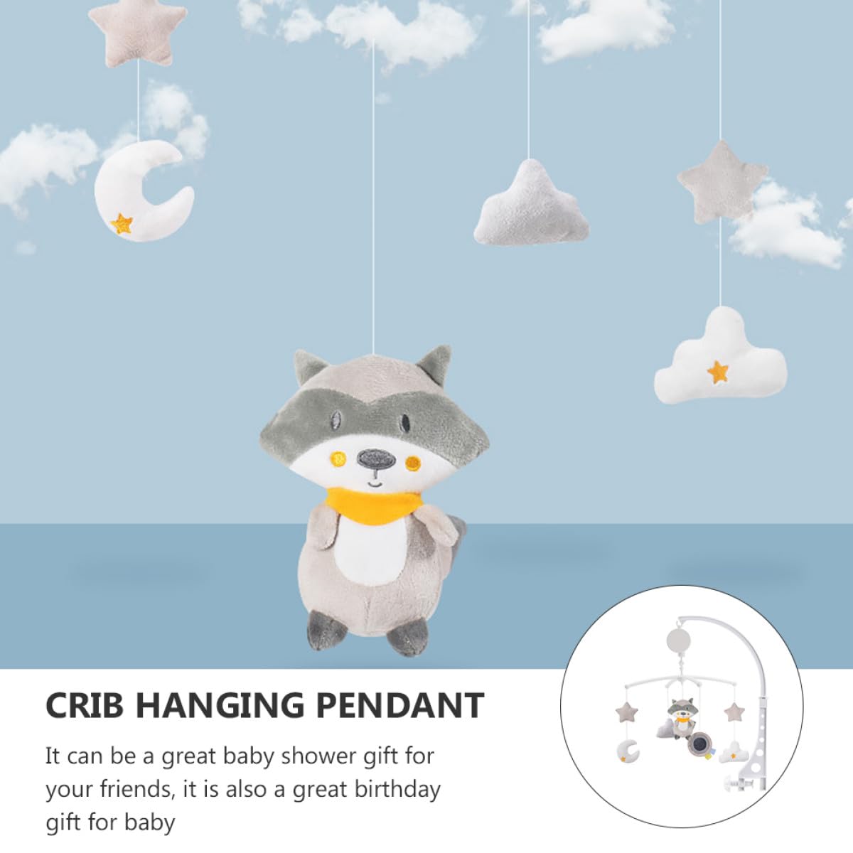 Colgante Decoración para Guardería Adecuado como Obsequio Campana Musical Giratoria de Plástico para Cuna de Ñiño para Baby Shower o Cumpleaños