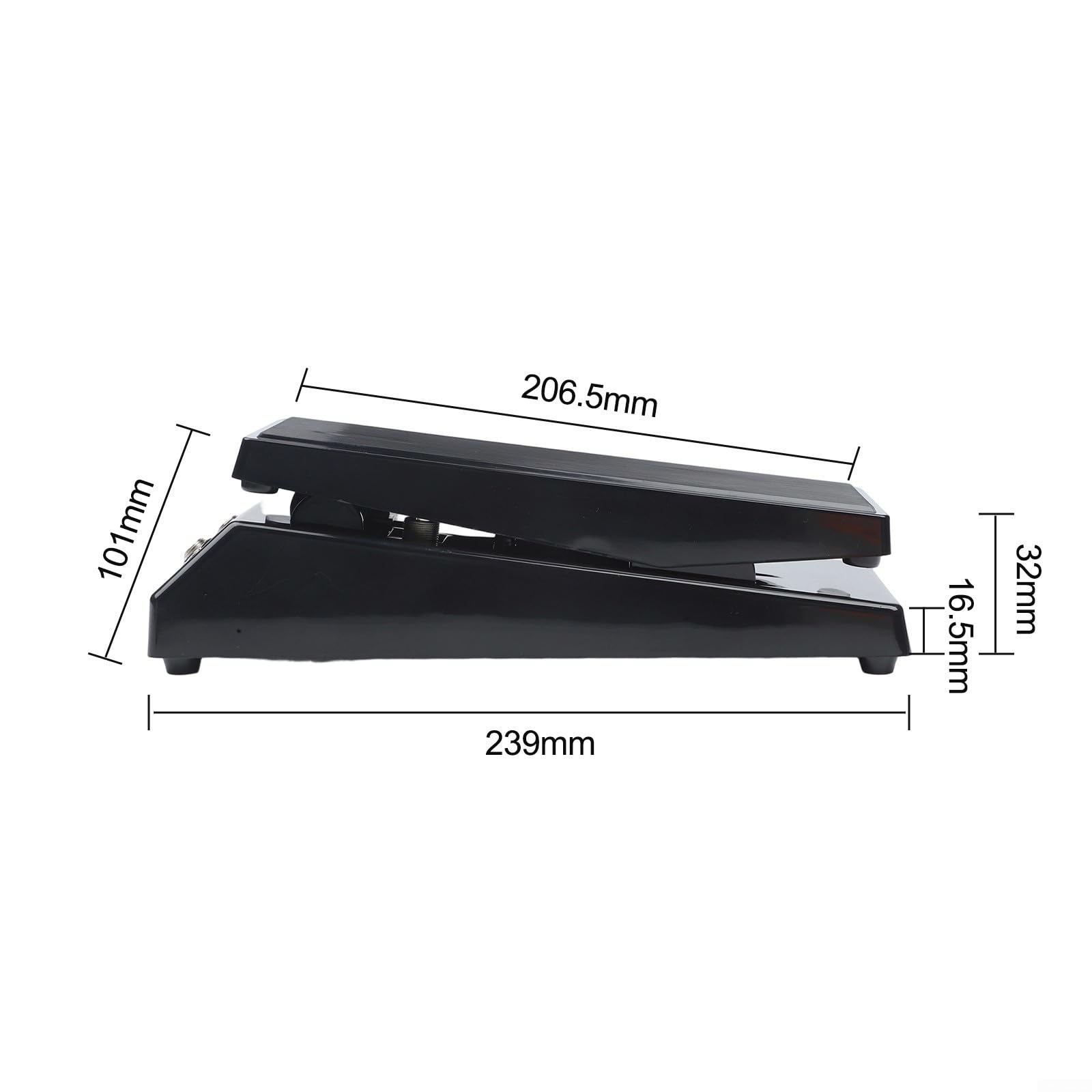 DF2210 Wah Wah Pedal für E-Gitarre, Rock-Effekte mit Smooth SWEEPs Fußschalter-Steuerung, schwarze ABS Stompbox für ausdrucksstarke Klangformung und Gitarristenleistung