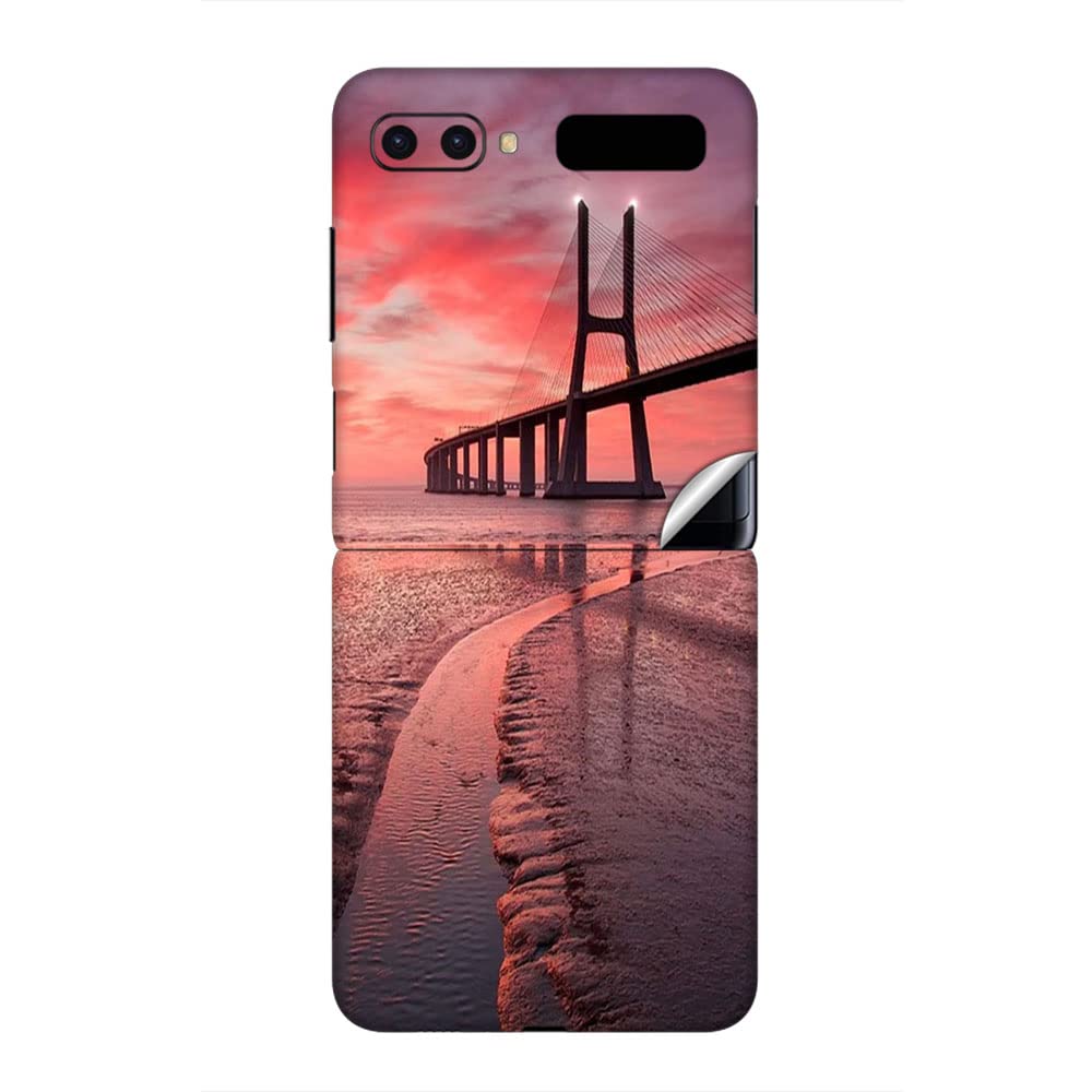 GADGETS WRAP Printed Vinyl Skin Sticker Decal for Samsung Galaxy Z Flip - Vasco Da Gama Bridge