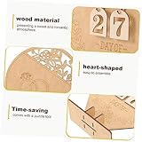 Alipis Wooden Wedding Advent Calendar Countdown Ornament for Wedding Table Decoration Mr Mrs Design - Image 8