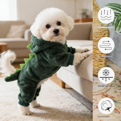 Sweat à Capuche pour Chiens, Costume Chaud pour Animal de Compagnie, Combinaison Chaude pour Animaux de Compagnie, Costume d'hiver pour Moyenne et Petite Tailles – vue 4