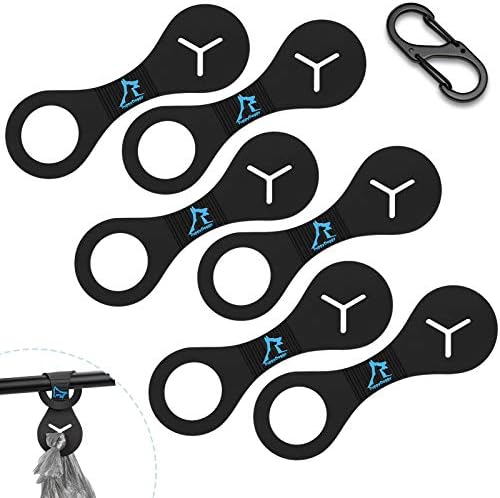PuppyDoggy Silicone Dog Poop Bag Holder for Dog Lead Waste Bag Carrier Holder for Dog Leash Dispenser Accessory Bicycle (2 Piece-Black)