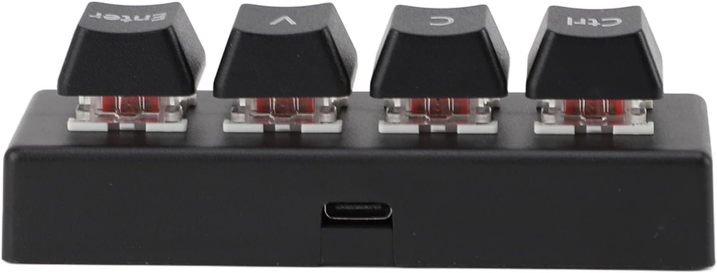 Zadaj view of the VBESTLIFE Mini 4 Keys Macro Keypad showing the USB-C port