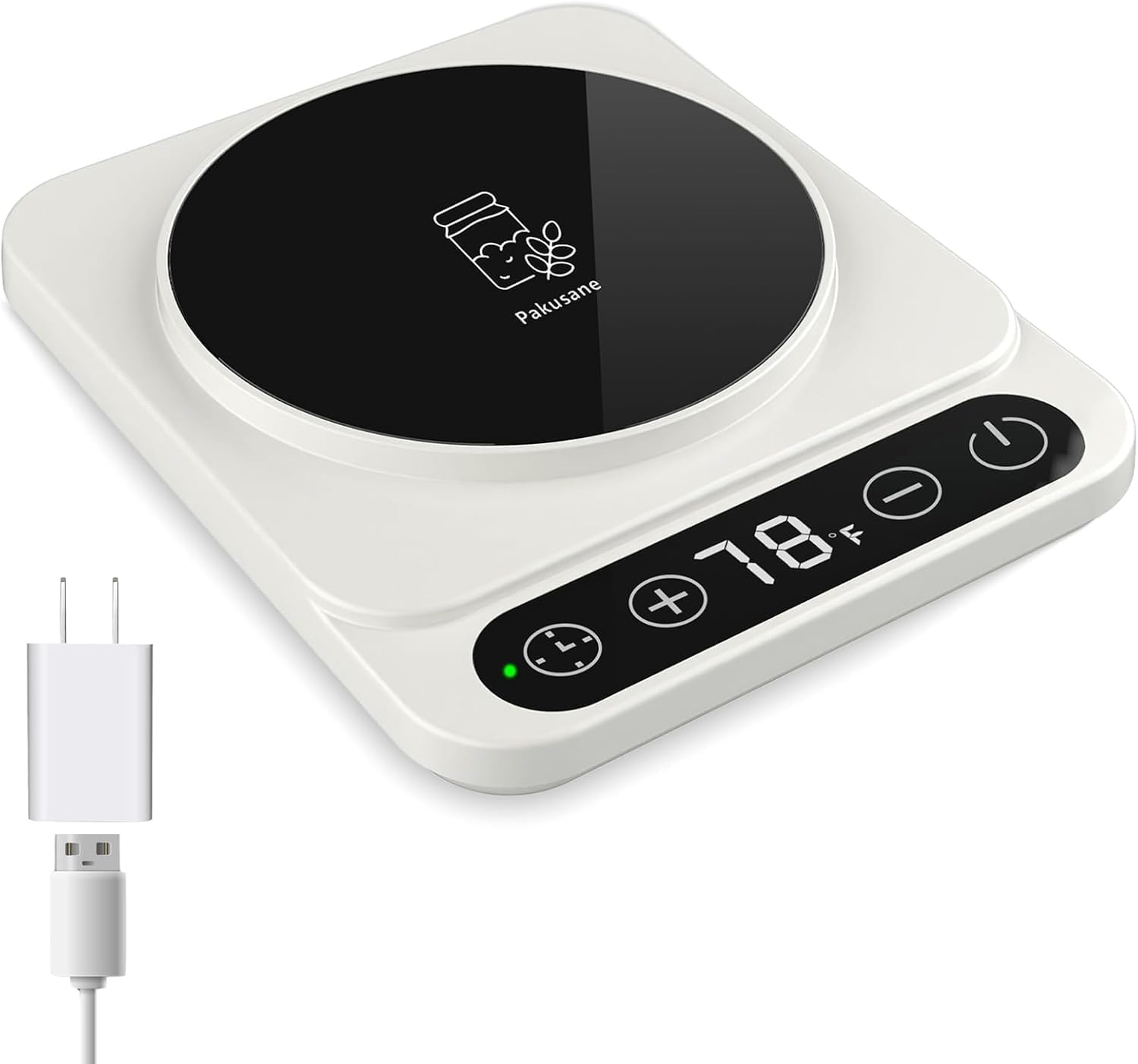 Sourdough Starter Warmer 2.0 with USB Adapter for Kitchen, Precise 1°F Thermostat Control (70-100°F), Auto Warming On/Off, 12-Hour Timer, Game Changer for Home Baking USB Plug (Milk White)