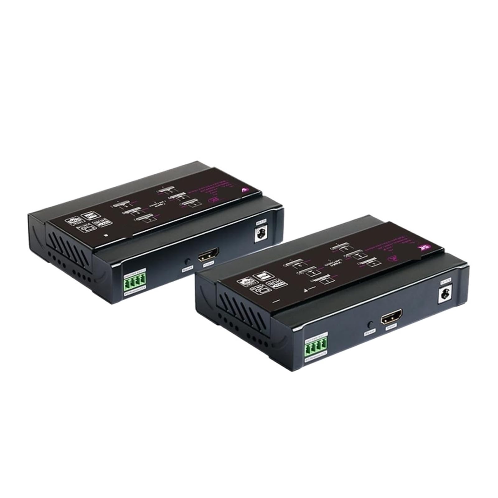 HD KVM Extender Extender 4K30HZ 4: 4: 4 Over UTP IP Support Gigabit POC Network Switch up to 383ft(UK Plug,1pair)-image-33
