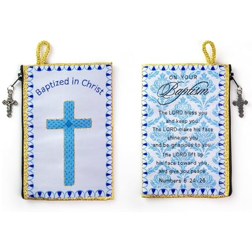 Logos Trading Post 4" x 6" Catholic Rosary Pouch, Jewellery & Coin Purse