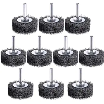 10 Pack Wire Wheel Brush Wire Wheel Brush for Drill Attachment, Rocaris 2 Inch Heavy Duty Wire Brushes Removal Paint Rust & Corrosion, 0.0118